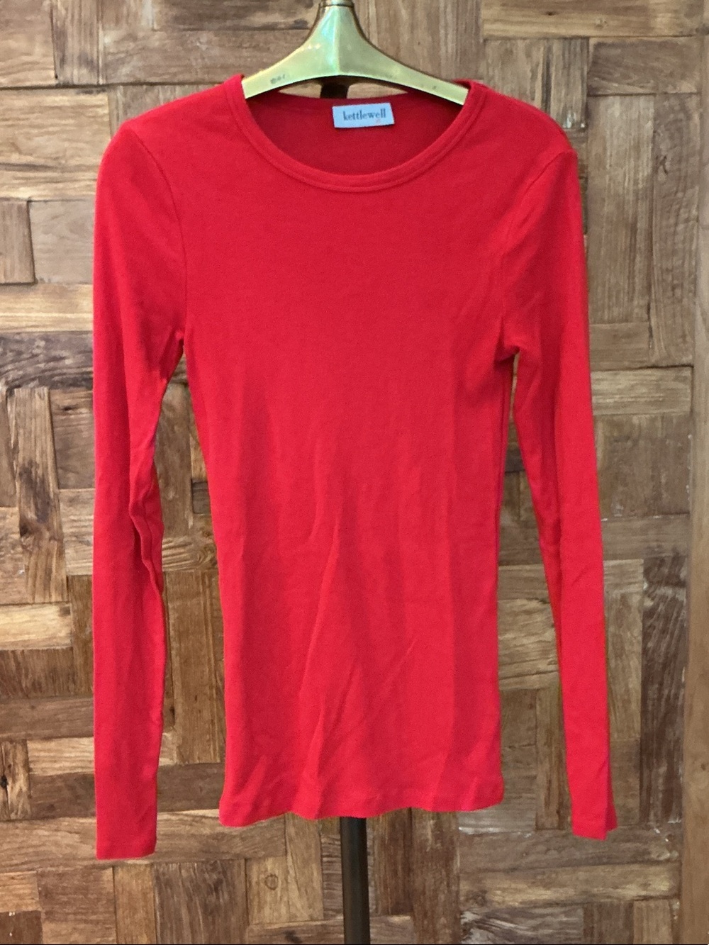 kettlewell Red Long Sleeve Crew Neck Tee